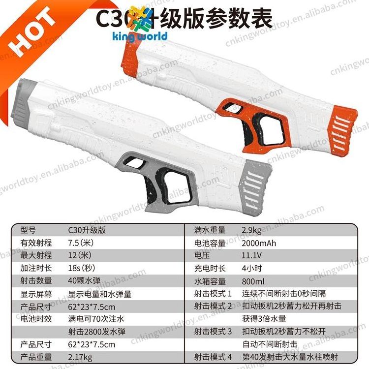 Wholesale 2024 LLA C30 Pro Water Blaster Automated & Precise High-End Premium Electric Water Gun Strong Power Water Gun Toys