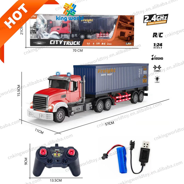 Rc trailer Big Trucks Electric Container Tanker Rechargeable battery included hobby Remote Control Car Vehicles For Boy