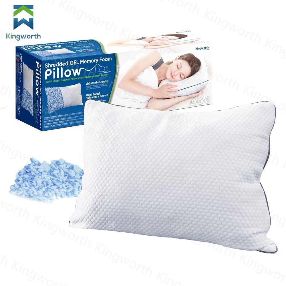 Pillows Suppliers Manufacturers White Designer Position Shredded Memory Foam Health Ergonomic Neck Gel Pillow Sleep For Sleeping