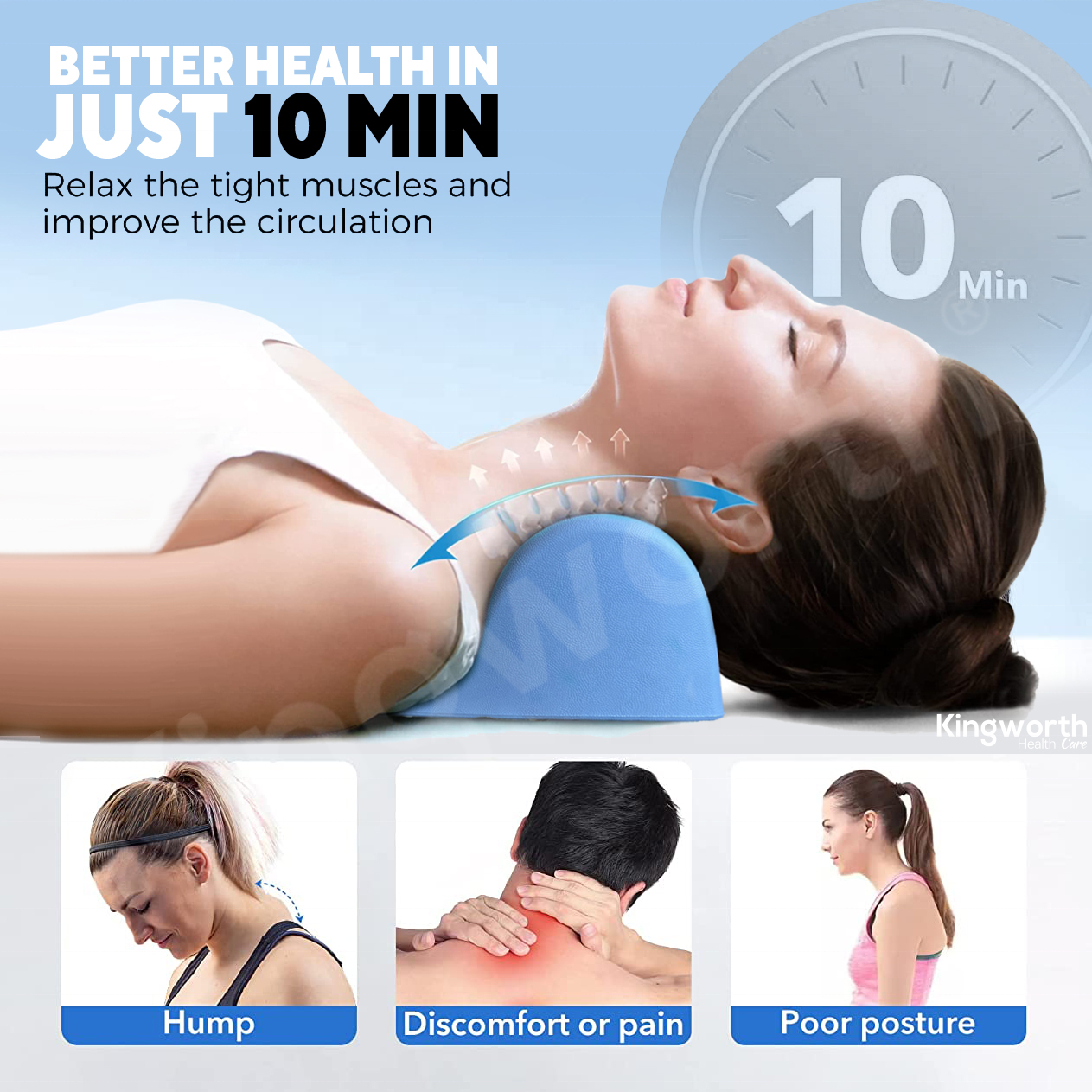 Neck And Shoulder Stretcher Chiropractic Relaxer Collar Cervical Neck Stretcher Traction Massager Device For Pain Relief