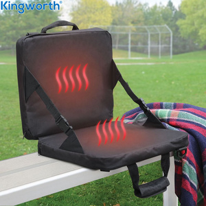 Kingworth Wholesale Portable Folding Rechargeable Heated Seat Cushion Stadium Cushion For Bleacher