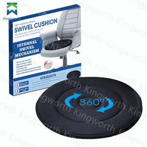 Kingworth Car Seat Revolving Rotating Cushion Swivel Foam Mobility Aid Chair Seat Cushion Pad