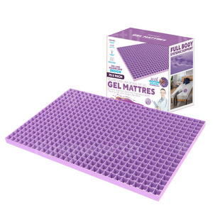 Soft Double Twin Xl Memory Foam Mattress Pads & Toppers King Queen Size Silicone Tpe Purple Gel Grid Bed Cooling Mattress Topper