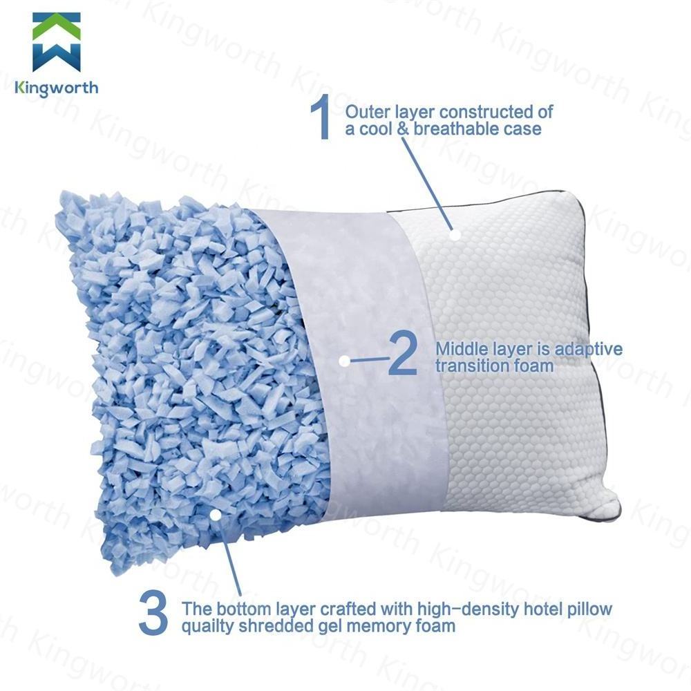 Pillows Suppliers Manufacturers White Designer Position Shredded Memory Foam Health Ergonomic Neck Gel Pillow Sleep For Sleeping