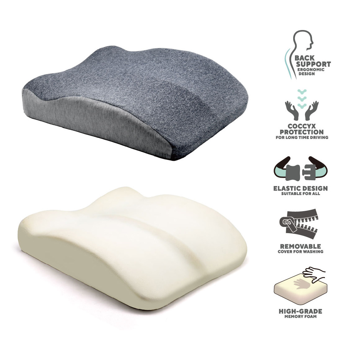 Wheelchair Office Backrest Desk Back Cushion Pillow Chair Neck Support Couch Back Relief Lumbar Posture Pillows & Seat Cushions