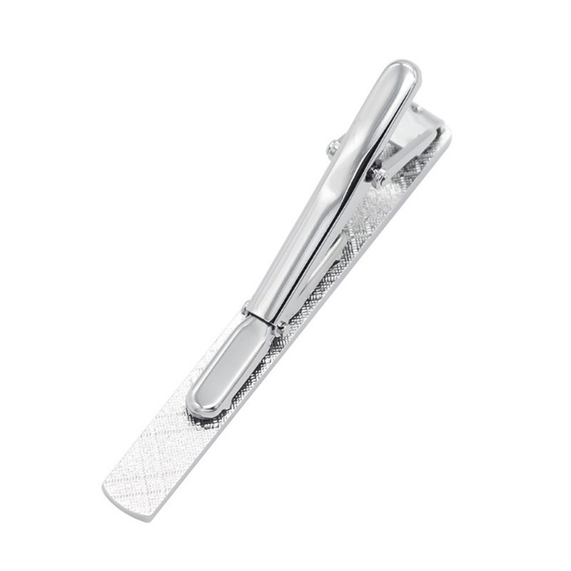 Wholesale Men'S Simple Blank Silver Tie Bar Clip