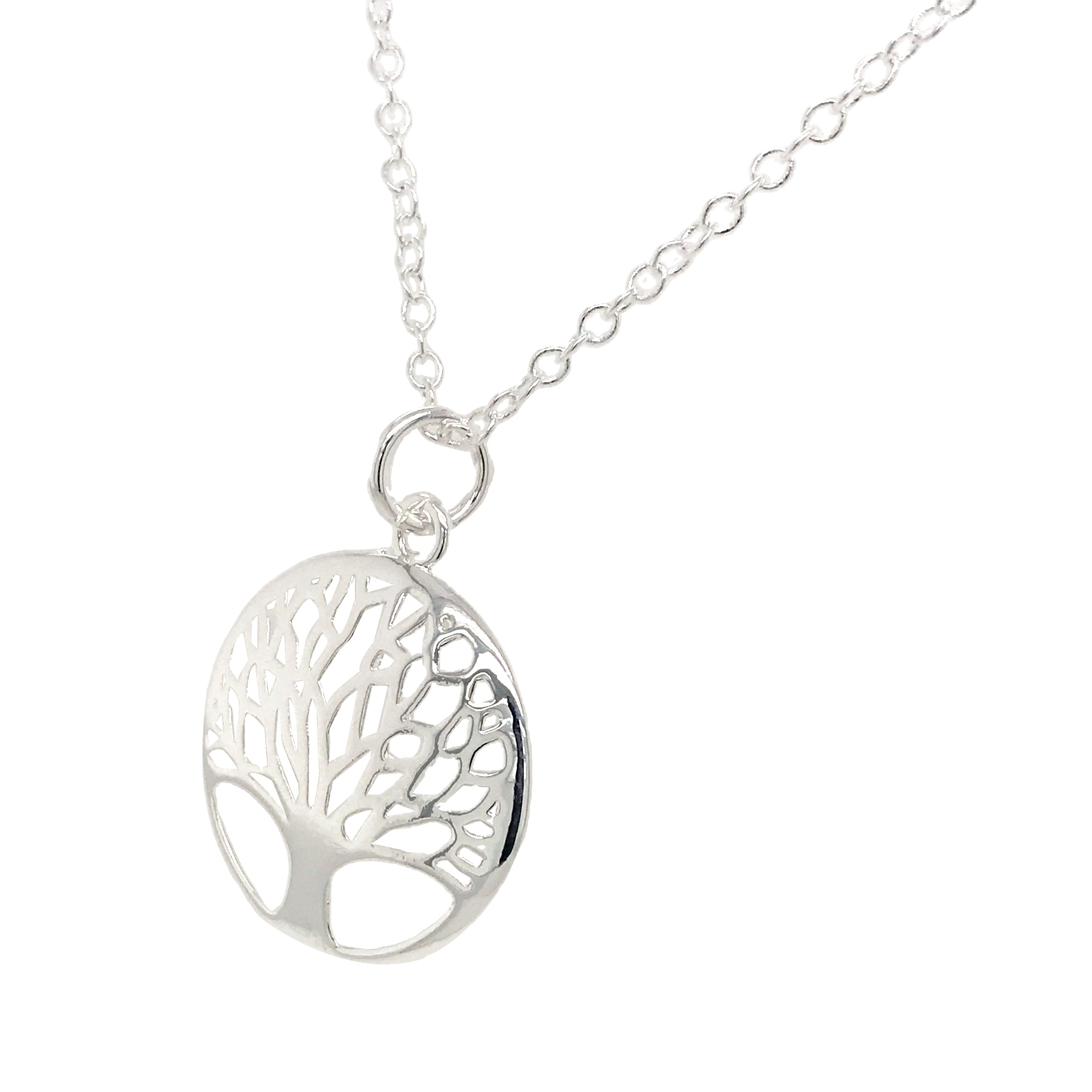 Female 925 Silver Tree Of Life Pendant Necklace Jewelry