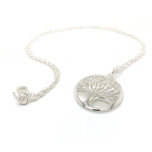 Female 925 Silver Tree Of Life Pendant Necklace Jewelry