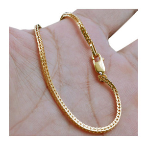 18K Italian Gold Plated Chain Men Necklace, Wholesale Gold Filled Jewelry