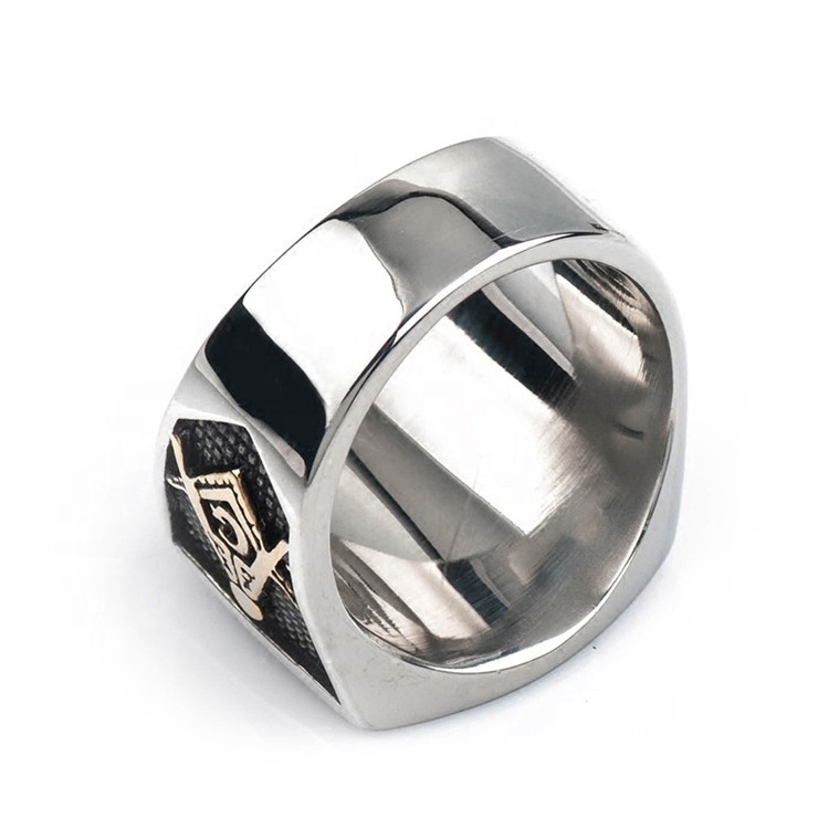 Masonic Knight Templar Rings For Men, Free Mason Rings Stainless Steel