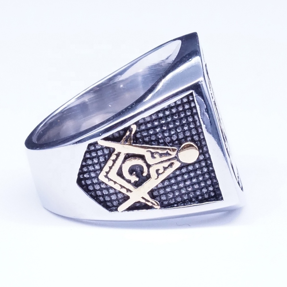 Masonic Knight Templar Rings For Men, Free Mason Rings Stainless Steel