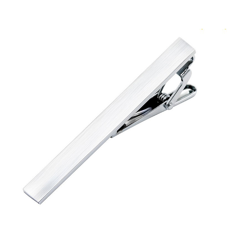 Wholesale Men'S Simple Blank Silver Tie Bar Clip