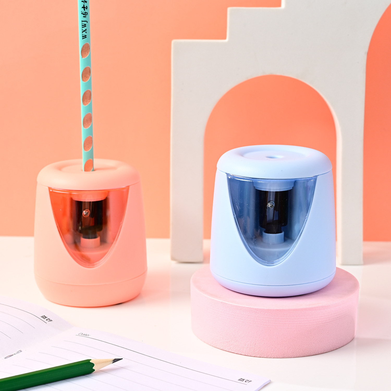 New Electric Auto Pencil Sharpener Cute Multi-Function Heavy Duty Mechanical School Primary Students Children Stationery Gift