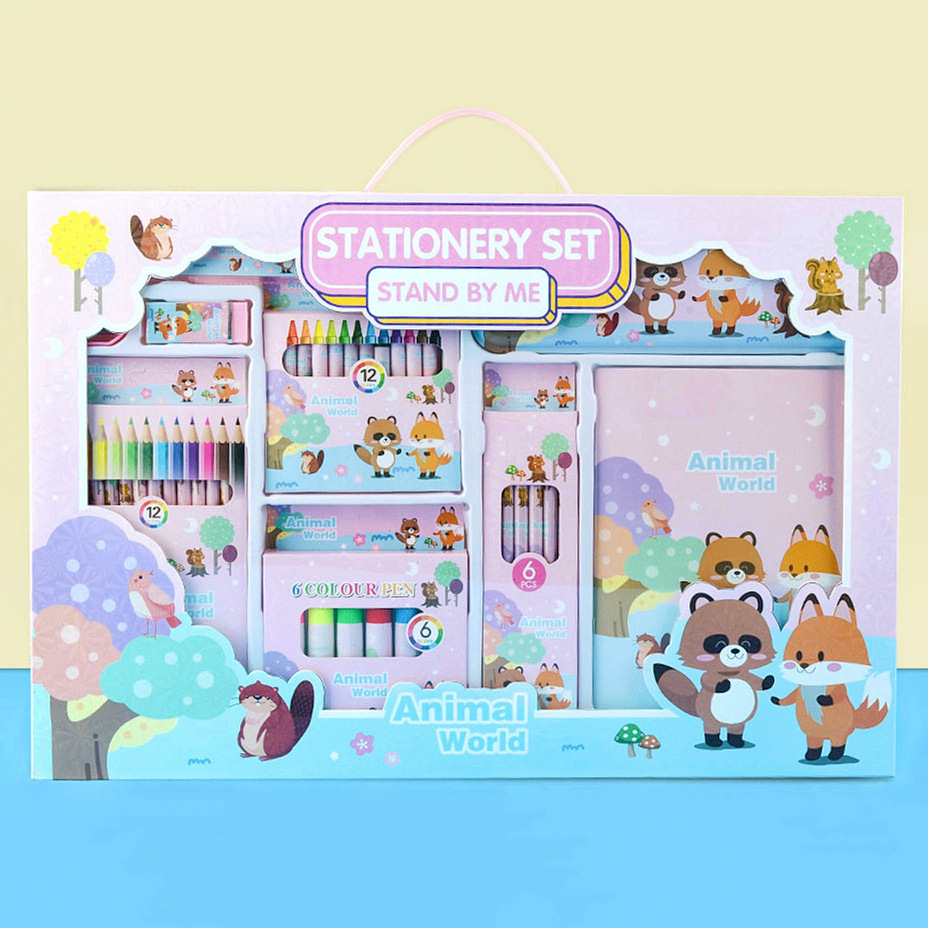 Paint Pen Stationery Set Gift Box Graduation Gift Children'S School Supplies Kindergarten Prizes Elementary School Gifts