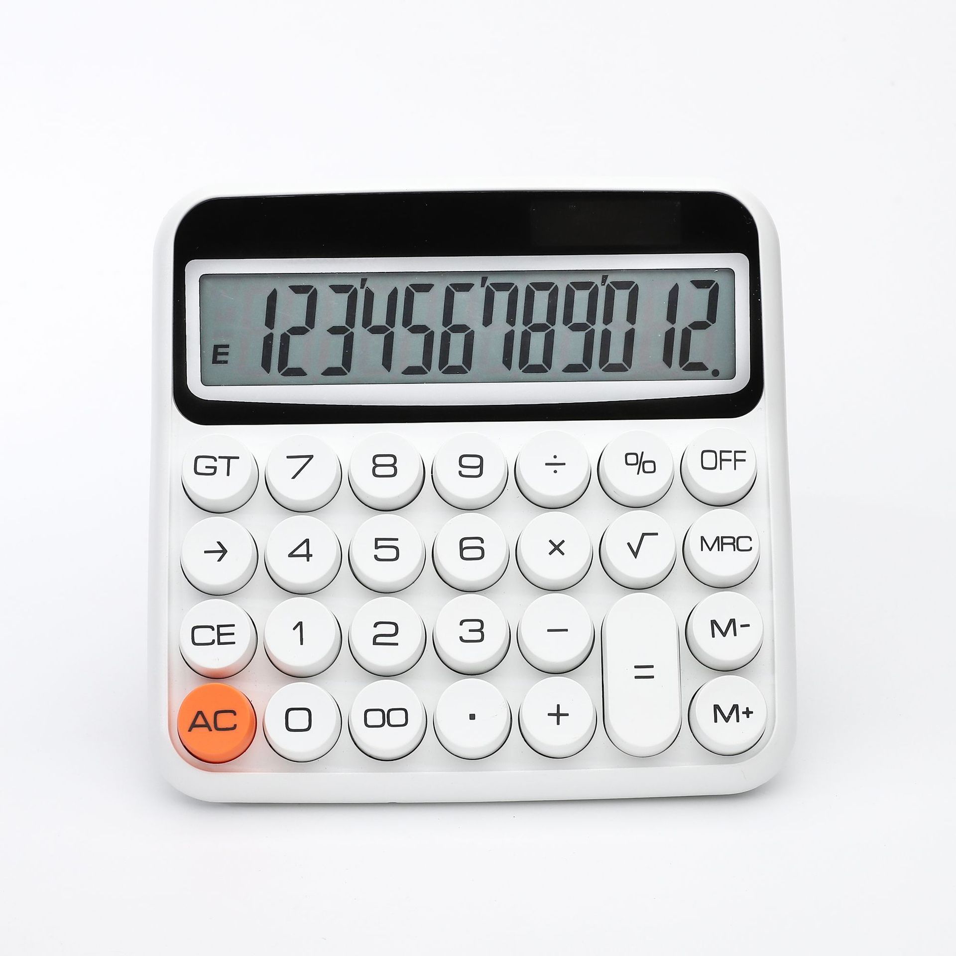 12 Digits Electronic Calculator White  Dual Power Calculator Office Financial Basic Desk Calculator Pink And Blue