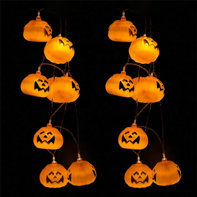 Halloween Pumpkin String Lights Battery Operated Fairy Light Indoor Outdoor Spooky Decorations For Halloween Thanksgiving