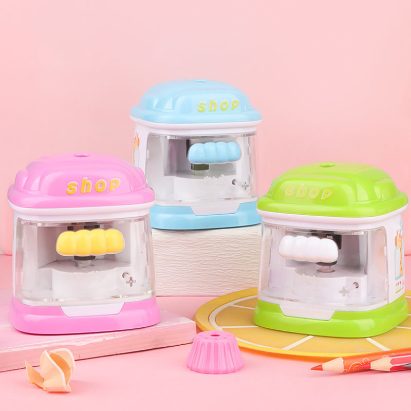 Cute Electric Pencil Sharpener Stationery For Art Colored Pencils Sharpen Mechanical Office School Supplies Pencil Sharpener