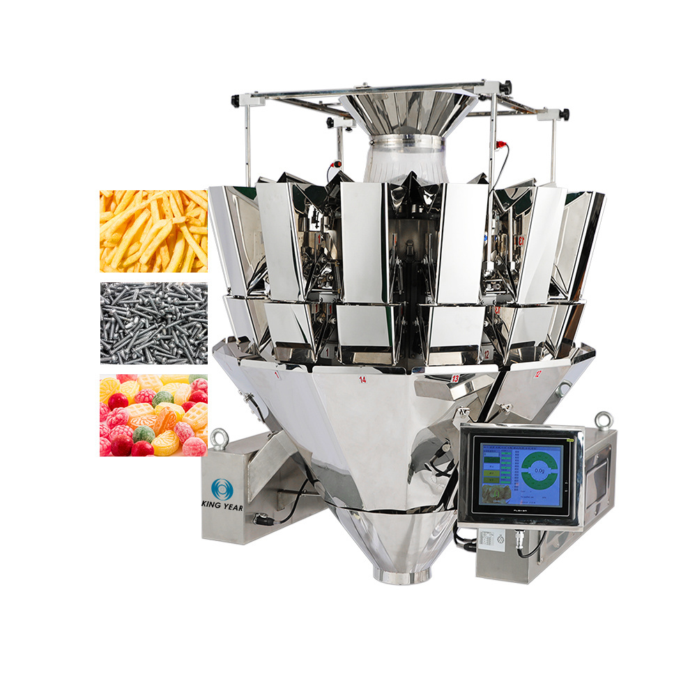 14 heads multihead weigher Combination Scales Automatic Packaging Machine for frozen foods