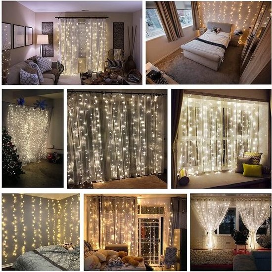 3M LED Curtain Garland On The Window USB Power Fairy Lights Festoon With Remote New Year Garland Led Lights Christmas Decoration