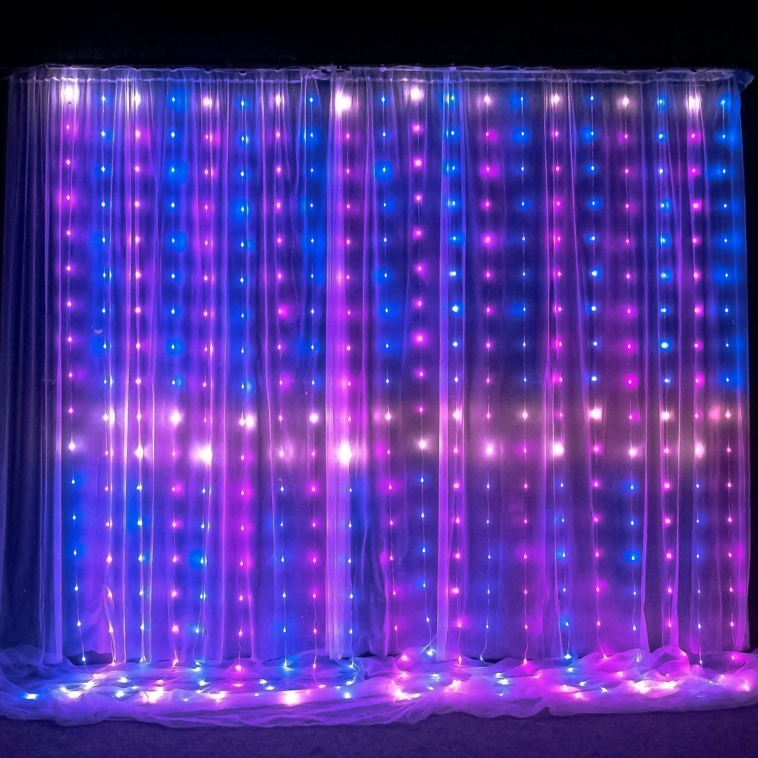 Smart curtain light KINGYI APP controls DIY pixel light ws2811 fairy bedroom curtain decoration atmosphere light string