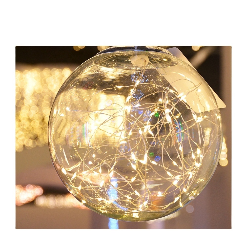 Outdoor christmas ball ornaments light luces de adorno de navidad ornament decoration bulb shape hanging pinecone string light