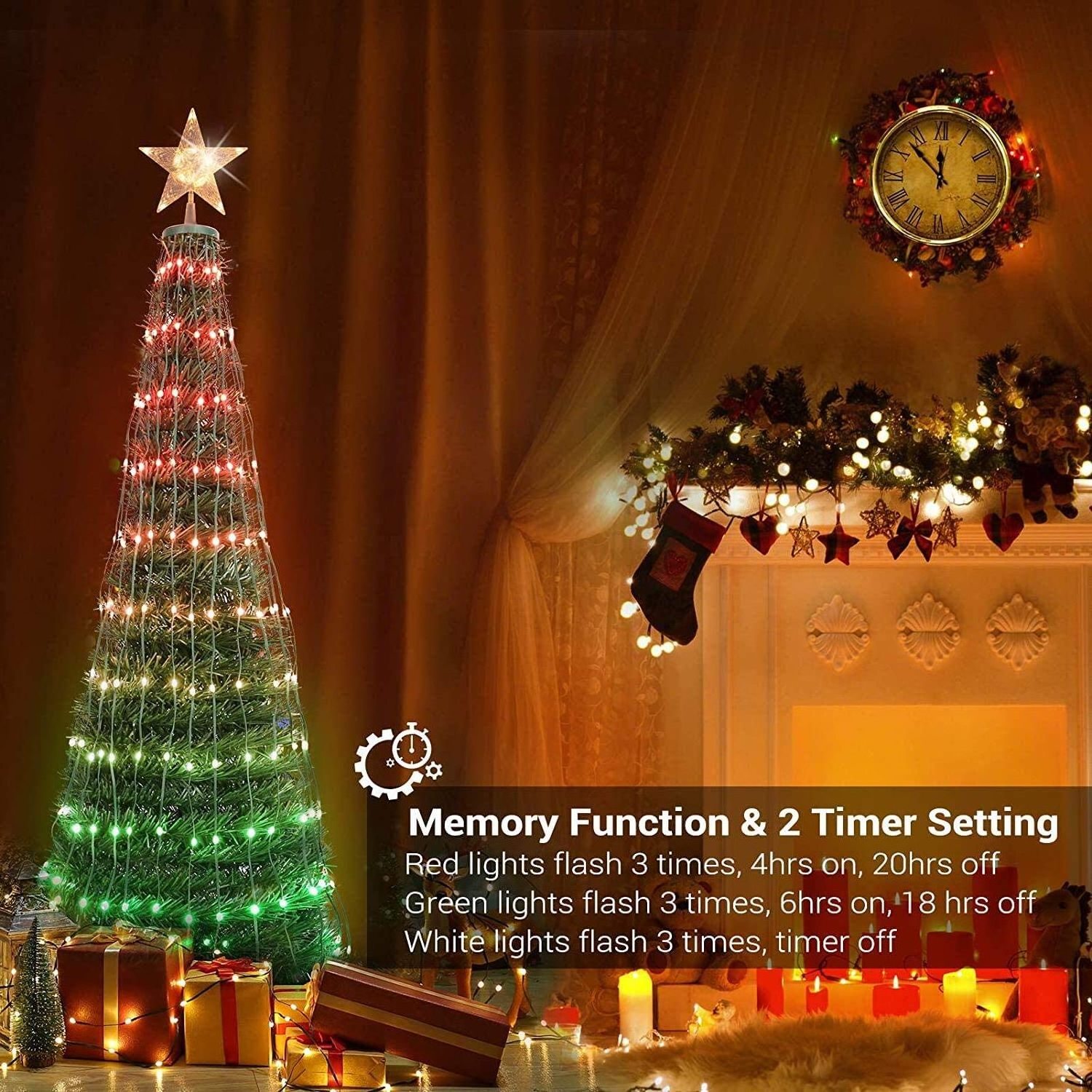 holiday lights KINGYI led tree light for home garden party decorations Luci a LED App controls variable pattern smart lights