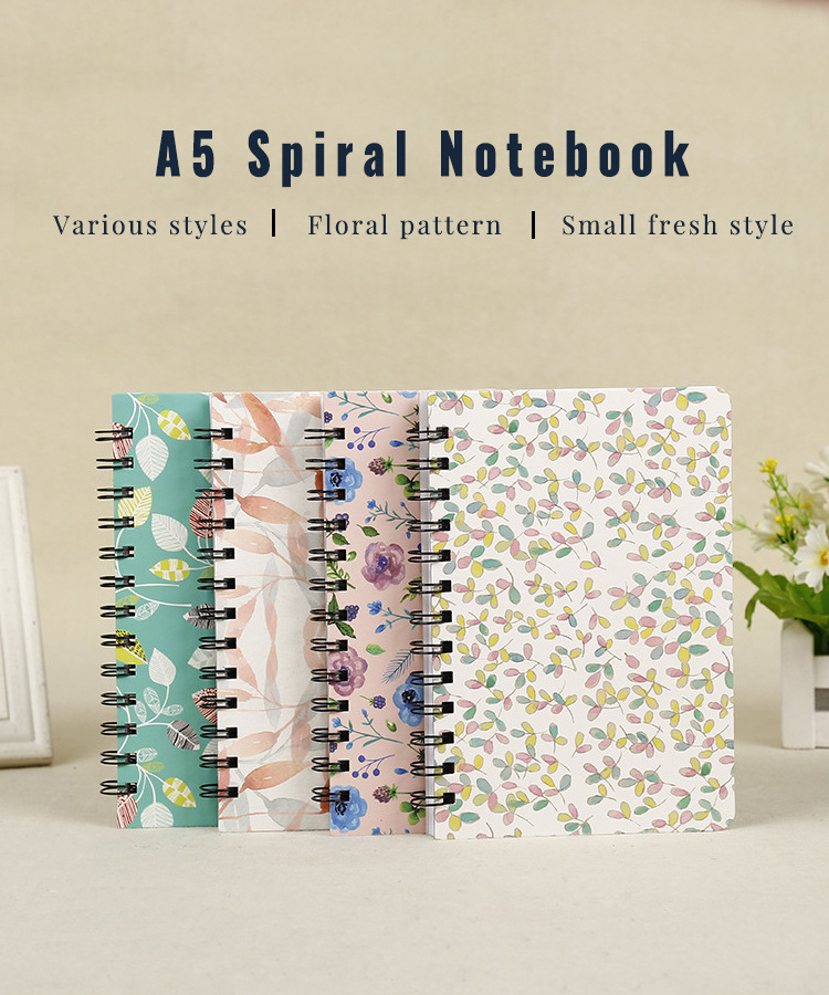 A5 Blank Coil Notebooks Thickened Simple Design Diary Spiral Notebook Small Fresh Soft Writing Notebook With Logo