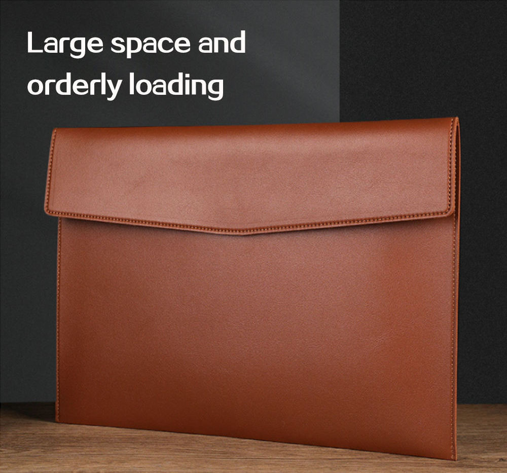 Best Selling Simple Style A4 File Holder PU Leather Documents Bags Fashion File Organizer Envelope Portfolio Folder