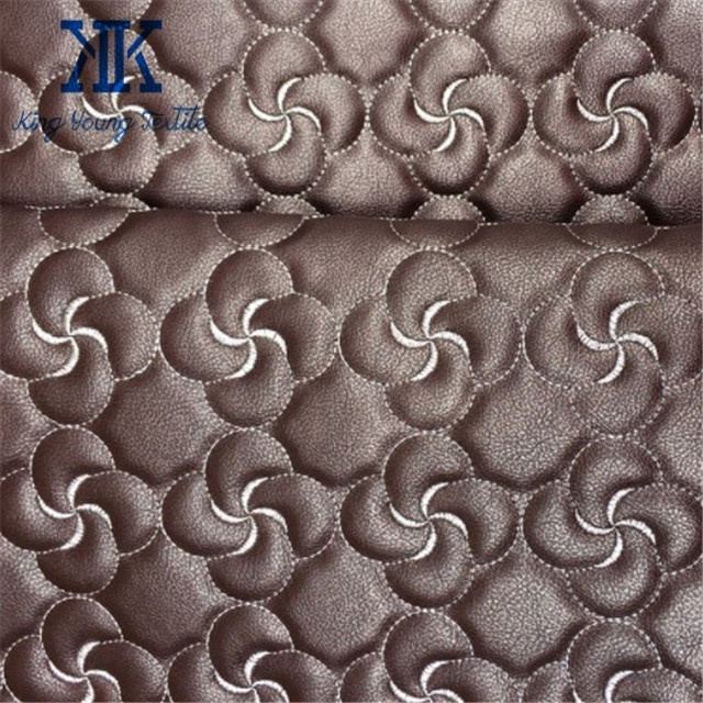 pvc leather cloth for sofa / pvc leather material for sofa cover / quilted fake leather fabric for sofa