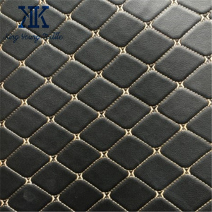 high quality diamond design quilted leather fabric for car seat