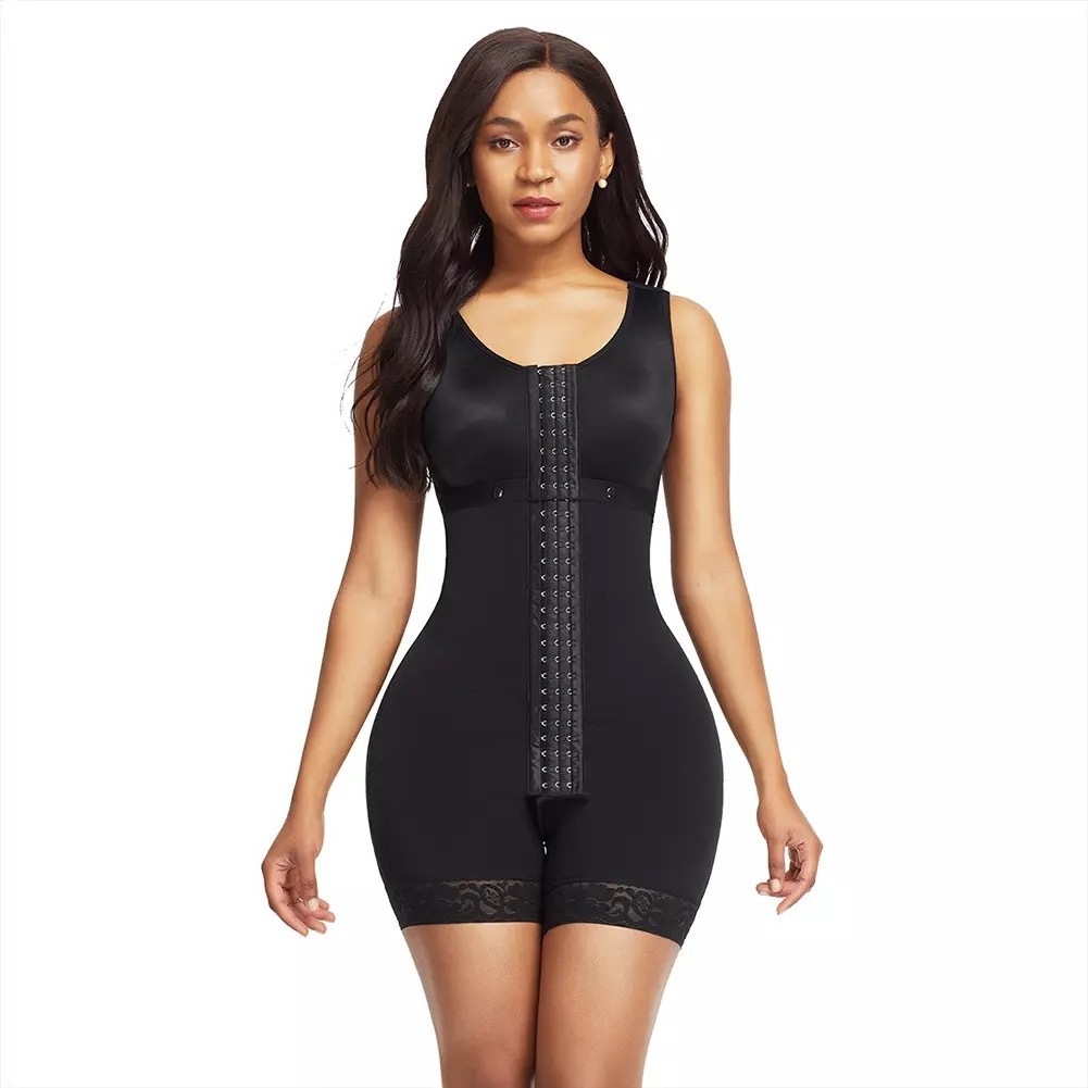 Free sample Full Body Faja 2021 Colombian Women 3 Hook With Zipper Shaper body shaper high compression