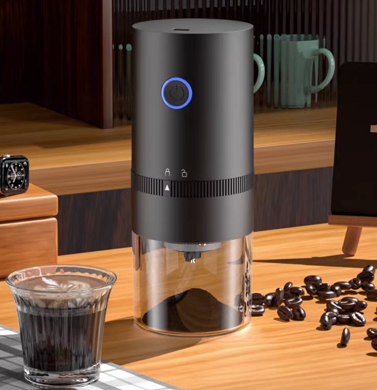 USB Rechargeable automatic multi adjustable grind maker burr espresso coffee bean electric coffee grinder