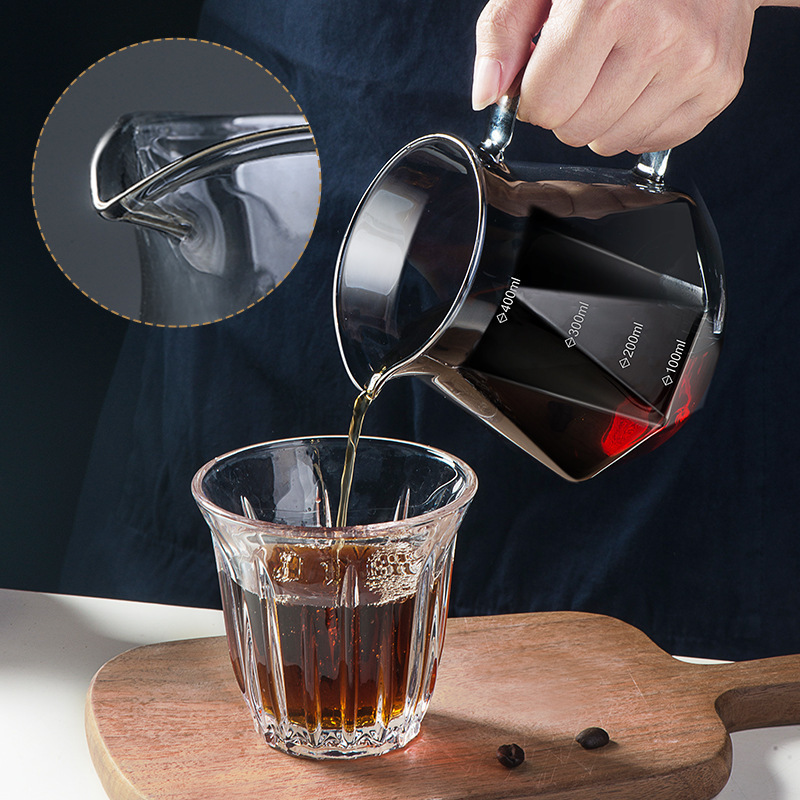 400ml 600ml V 60 Dripper Coffee Maker Other Hand Dripper Coffee Pot Filter Makers Glass Pour Over Coffee Maker