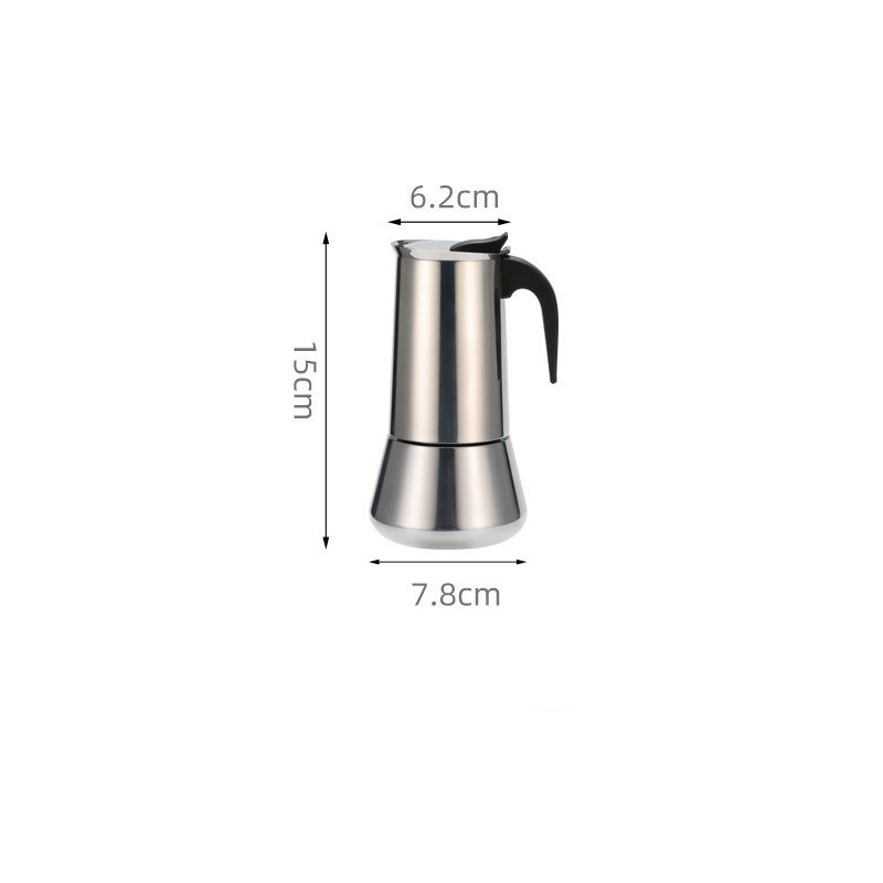 Stainless Steel Stovetop Espresso Maker Classic Italian Style Moka Pot for Camping