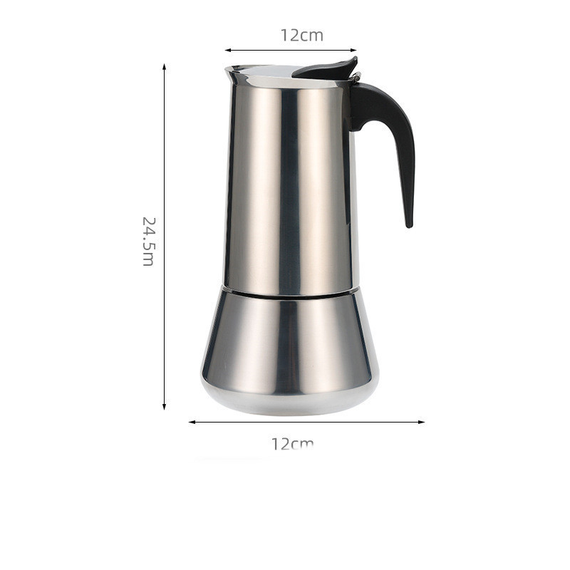 Stainless Steel Stovetop Espresso Maker Classic Italian Style Moka Pot for Camping