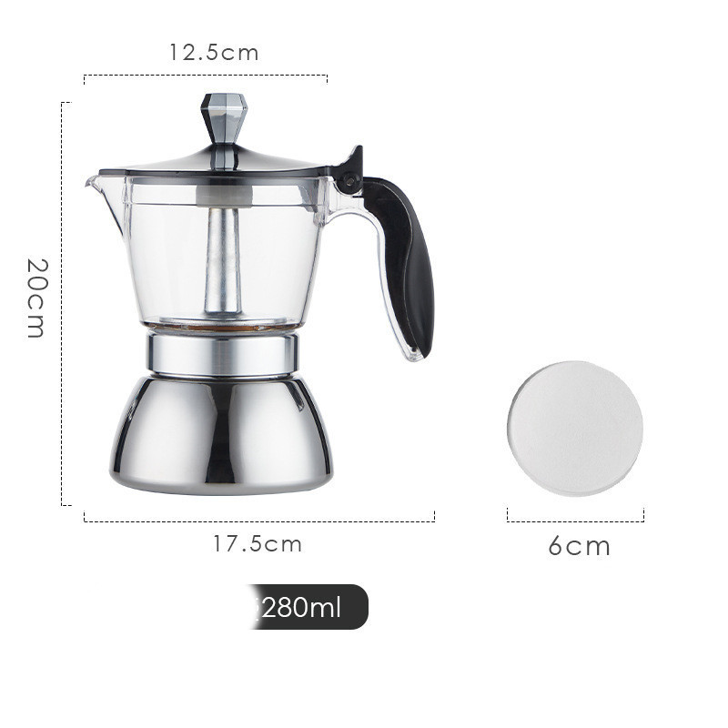 Stove top 2 in 1 coffee maker Italian Moka pot espresso greca coffee maker brewer percolator ground coffee moka pot