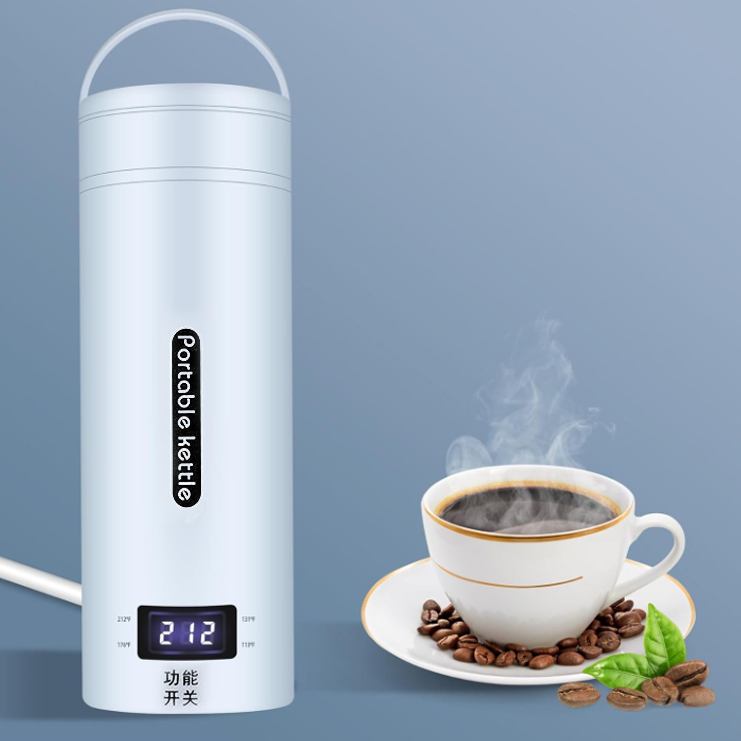 Modern 220v Car Heater Kettle Keep Warm Thermo Water Boiler Stainless Steel Portable Mini Travel Electric Kettle