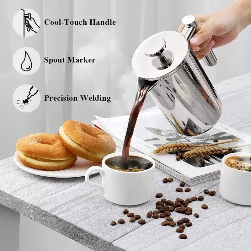 350ml 1000 ml Coffee Press Pot Stainless Steel Coffee Plunger French Press Coffee Maker