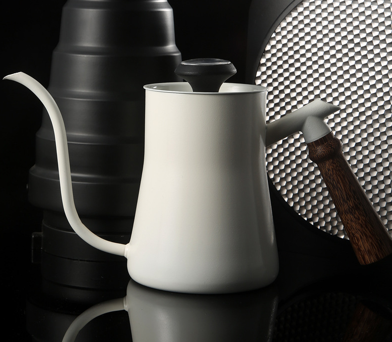 Customizable 600ml Pour Over Kettle Coffee and Tea Pot Built in Thermometer Dripper Gooseneck Kettle Coffee Set