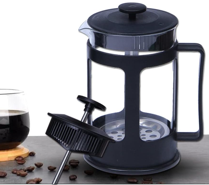 OEM Prensa Frances Travel Cafetiere Coffee Plunger Double Wall Glass Camping Portable Coffee Maker French Press