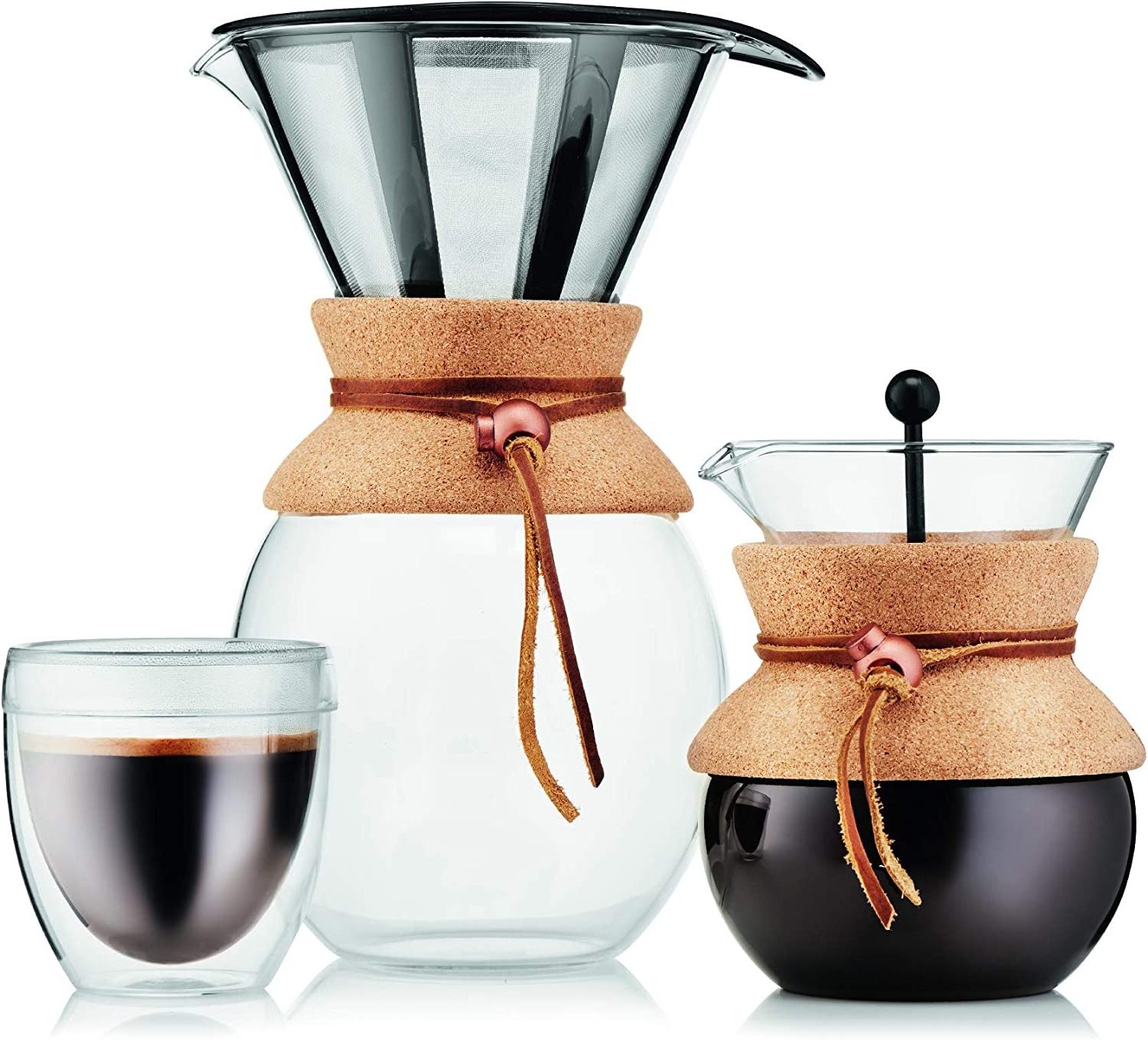 1000ml 32 oz Coffee Drip Filter Cup Classic Series Glass Stovetop Safe Tea Kettle Pour Over Coffee Makers