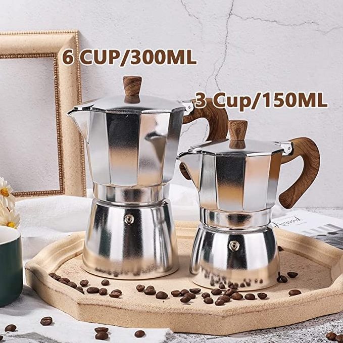 Aluminum 6 Cup 12 Cup Stovetop Cafetera Italiana Manual Coffee Maker Drip Pot Manual Coffee Mill Moka Pot