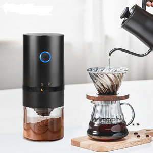 touch operation Portable Li Battery Electric USB Rechargeable Coffee Bean Grinder with Ceramic Conical  Blade