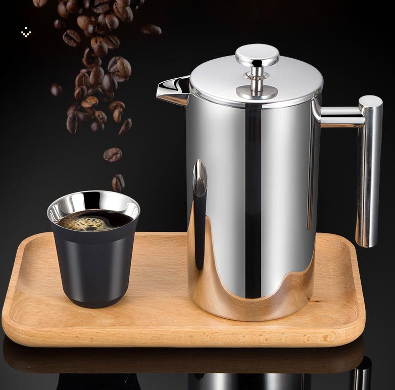 Double Wall Stainless Steel French Press Coffee Maker 18/10 Cafeteras Express Italianas Coffee French Press