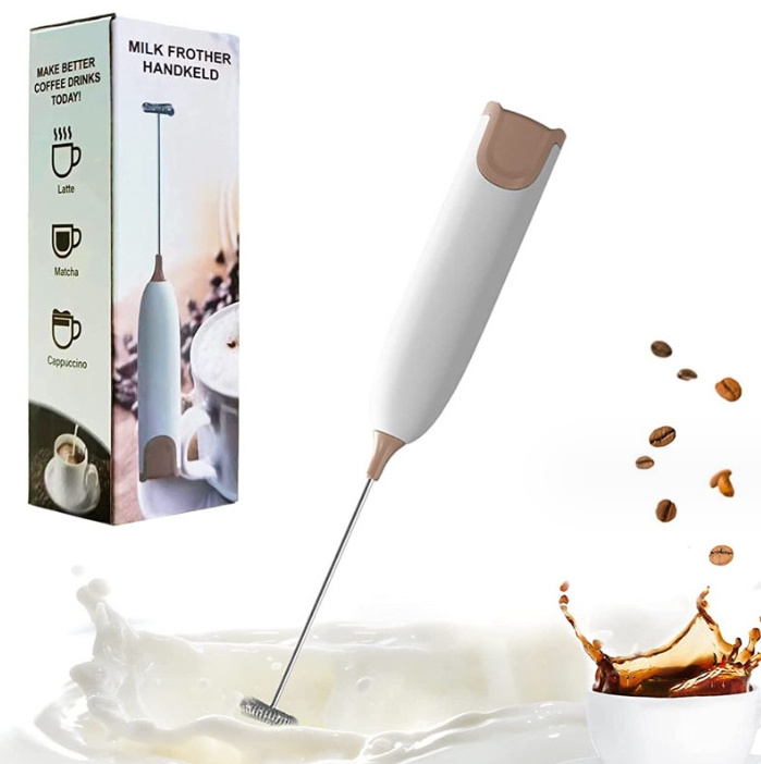 Amazon Hot Sale Battery Operated Coffee Foam Maker Stand Automatic Handheld Electric Milk Frother