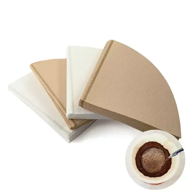 Kingze V 60 Cone Coffee Filters 100% Wood Pulp Disposable Paper Coffee Drip Paper Filters for Pour Over Coffee