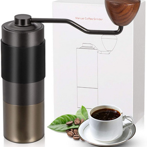 CNC Stainless Steel Core Burr Mixer Grinder Machine Portable Espresso Coffee Maker Outdoor Handheld Manual Coffee Grinder