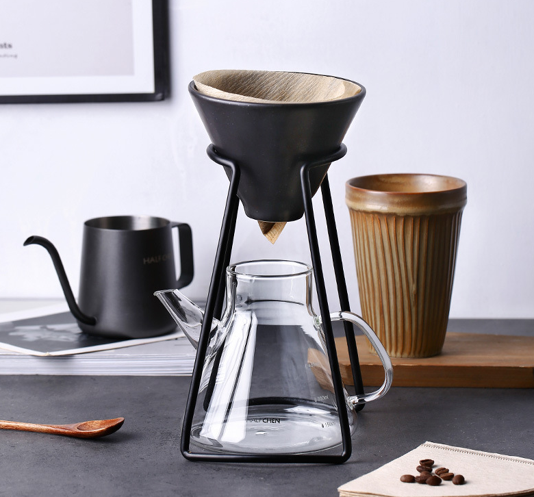 Travel Coffee And Tea Kit Bag Sets Clear Moka Pot Other Coffee Machine Dripper Ceramics Filter Pour Over Coffee Makers