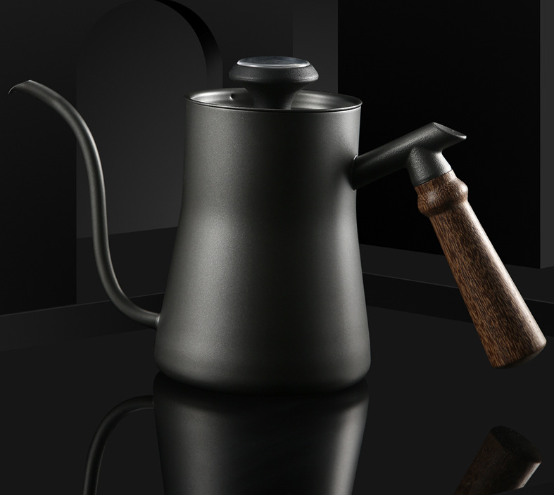 Customizable 600ml Pour Over Kettle Coffee and Tea Pot Built in Thermometer Dripper Gooseneck Kettle Coffee Set