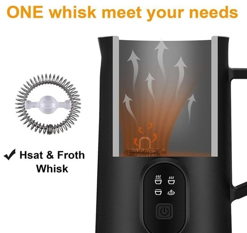 Kingze  4 in 1 Milk Foam Coffee Equipment Automatic Electric Milk Foam Machine 350ml Coffee Maker Electric Milk Frother